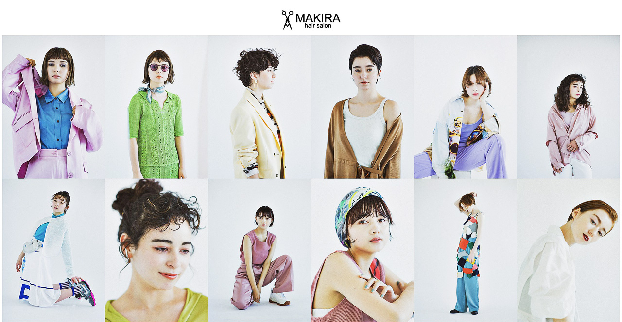 美容室 MAKIRAのモデル12人