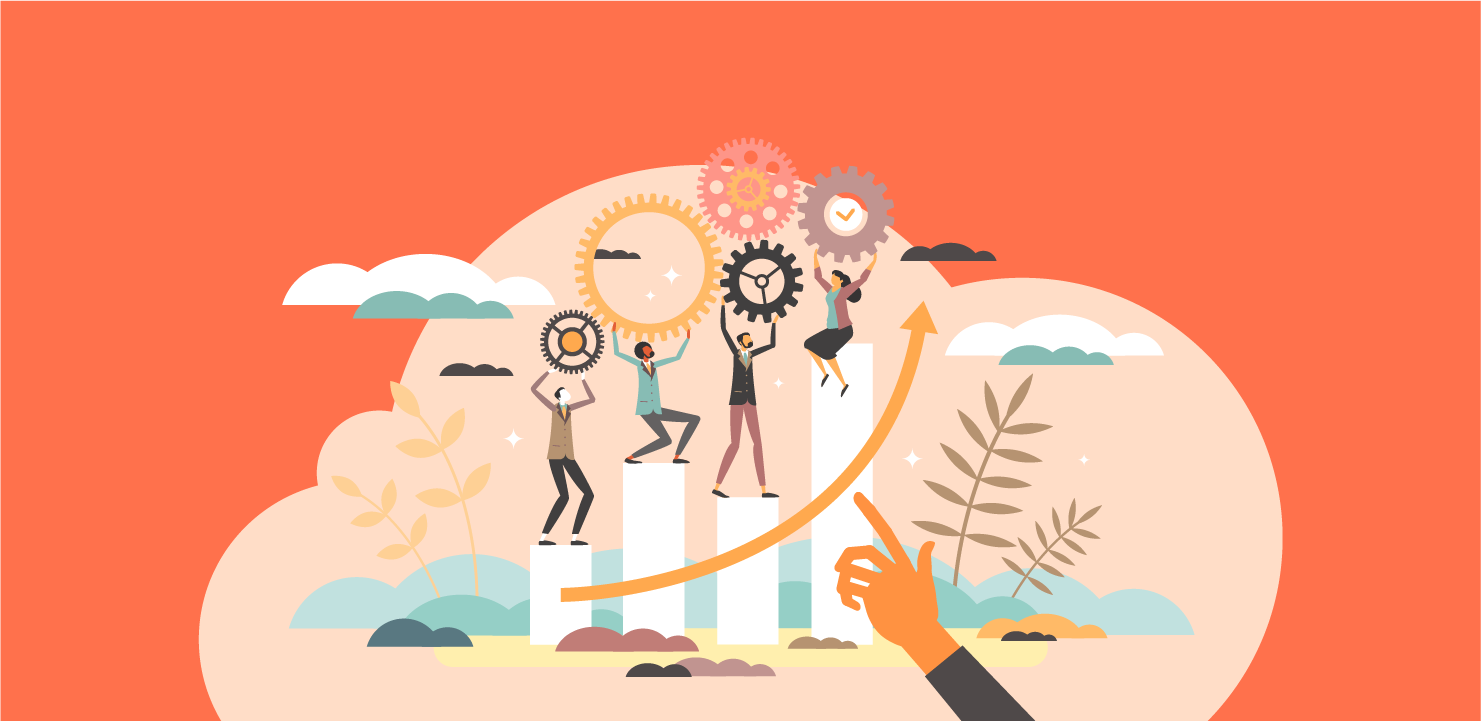 業績アップのイメージイラスト