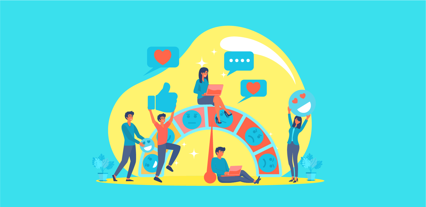 サービスを評価するイラスト